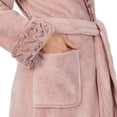 thumbnail image 5 of Carole Hochman Women Luxuriously Soft Plush Wrap Robe Pink S, 5 of 5