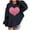 Navy, variant on Babcutegg Valentine's Day Sweatshirts for Girls Long Sleeve Pullover Casual Fashion Graphic Tee Hoodies Clothes for Girls Pink Size 7