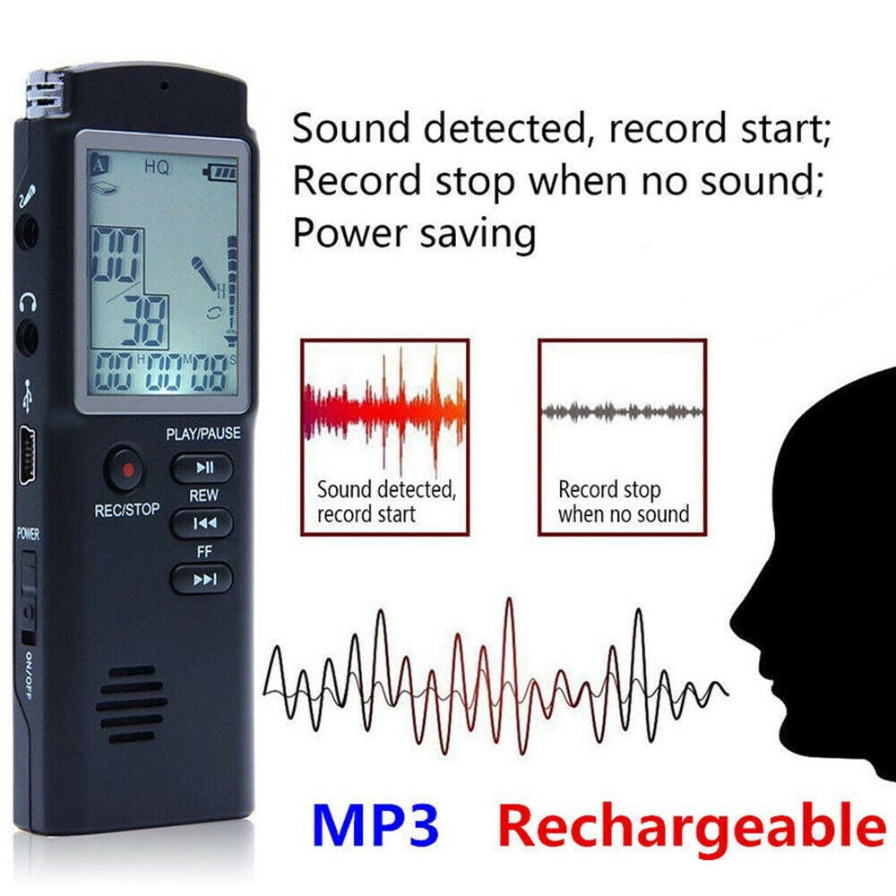 32GB Voice Activated Recorder, Small Recording Devices Recording Voice Recorder MP3 Player for Lecture, Meeting, Interview