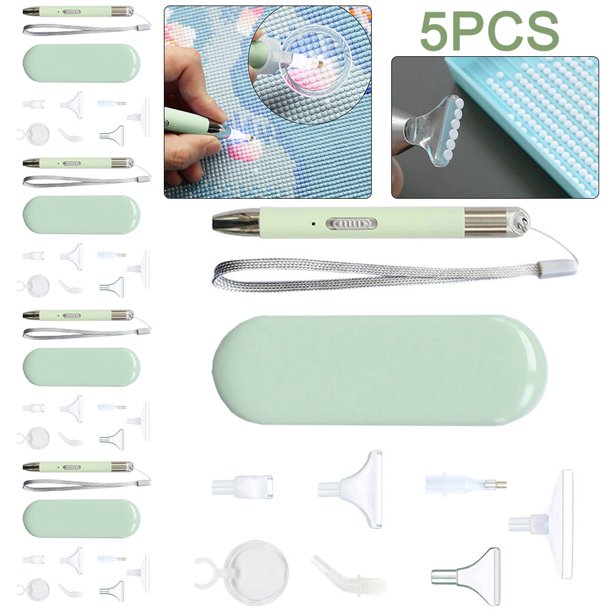 Nuevo Juego Bolígrafos Recargables para Pintura Diamantes Accesorios Bordado Herramientas Pintura (verde) B