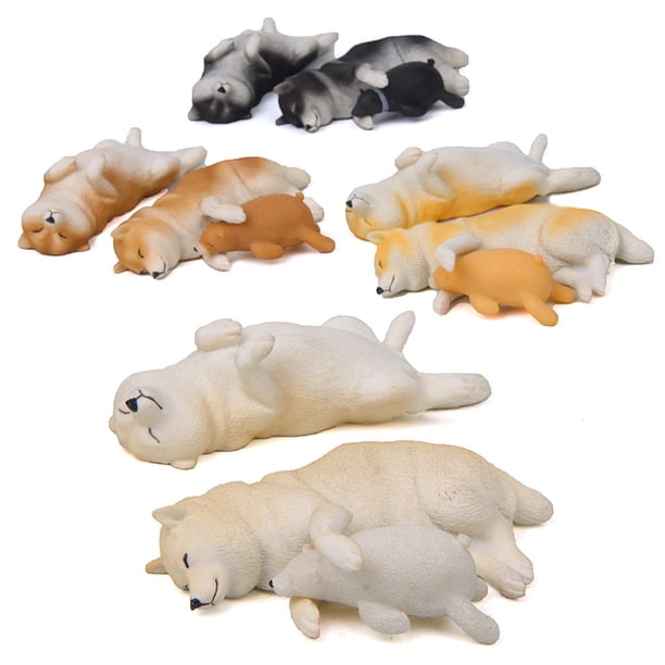 Gwong Juguete Serie de dormir SHIBA INU Modelo Molde Husky Etiqueta de refrigerador Decoración de muñecas de coche Gwong 30006744