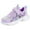 Purple, variant on Girls Mesh Running Shoes Cute Cartoon Color Block Kids Princess Shoes Lightweight Tennis Shoes Casual Hook and Loop Sneakers Purple 3 Big Kid