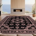 thumbnail image 2 of Design&I 4'x6' Washable Area Rug Trellis Vintage Cameo Border Delicate Ribbon Scattered Pink Coquette Refined for Reading Nook, Bedroom, Pet Friendly & Non-Slip Built-In Grip, 2 of 7