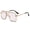 White film, variant on Vintage Metal Frame Sunglasses UV400 Protection PC Lenses Durable Frame Classic Sun Glasses For Women And Men Unisex