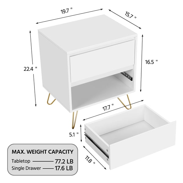 Bedside Tables Home Garden Store Yaheetech 2 Drawer Bedside Table White Rectangular Small Sofa Side End Table Nightstand For Bedroom Living Room