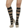 thumbnail image 7 of ToBeInStyle Women's Spandex Knee High Socks with Stripes - Black - One Size, 7 of 7
