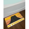 thumbnail image 2 of Wyoming Bath Mat, Simplistic Design Landscape Cartoon, Plush Bathroom Decor Mat with Non Slip Backing, 29.5" X 17.5", Peach Charcoal Grey, by Ambesonne, 2 of 2