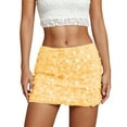 thumbnail image 2 of YMNXA Womens Skirt High Waist Solid Color Sequins Slim Fit Comfortable Skirt For Casual Daily Wear Ye2 M, 2 of 5