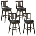 thumbnail image 1 of Costway Set of 4 Swivel Bar Stool 29 inch Upholstered Seat Bar Chair Counter Kitchen Pub, 1 of 10