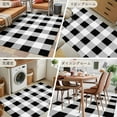 thumbnail image 6 of Black White Buffalo Check 3x5 Area Rugs, Farmhouse Plaid Modern Geometric Non-Skid Rubber Backing Large Rectangle Rugs - Living Room Bedroom Home Office, Indoor Floor Mat Carpets Washable Rug, 6 of 9