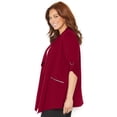 thumbnail image 3 of Catherines Women's Plus Size Cloud Knit French Terry Drape Front Cardigan, 3 of 6