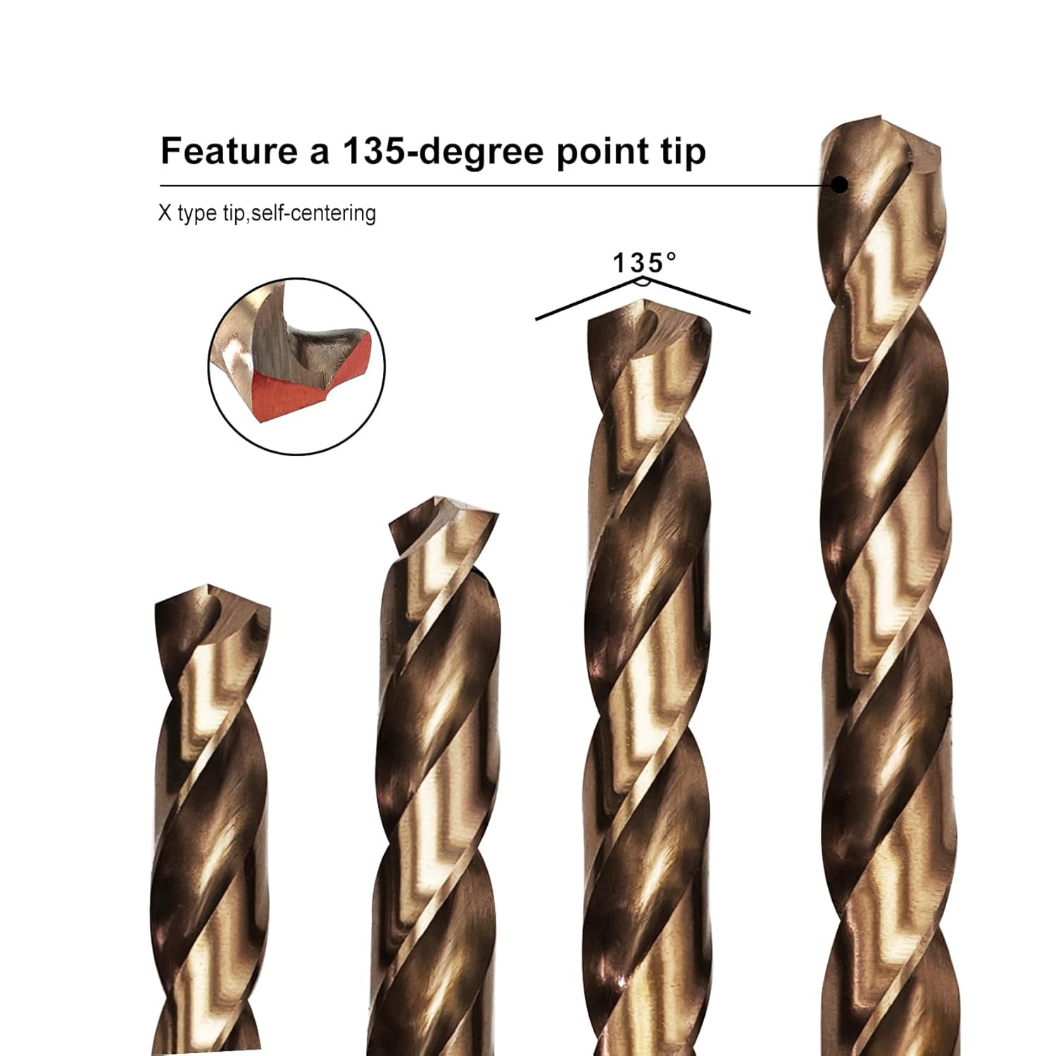 29pcs Drill Bit Set,High Speed Steel Twist Drill Bit Set for Metal, Stainless Steel, Cast Iron, Wood and Plastic, Metal Indexed Storage Case，1/16"-1/2"