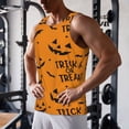 thumbnail image 5 of Fotbe Trick Or Treat Pattern Men's Quick Dry Workout Tank Top Gym Muscle Tee Fitness Bodybuilding Sleeveless T Shirt Breathable Workout Shirt-Large, 5 of 9