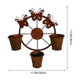 thumbnail image 3 of Deeceymbur Vintage Iron Hanging Planter Weather Resistant Flower Pot for Wall Garden Cafe Decor, 3 of 8
