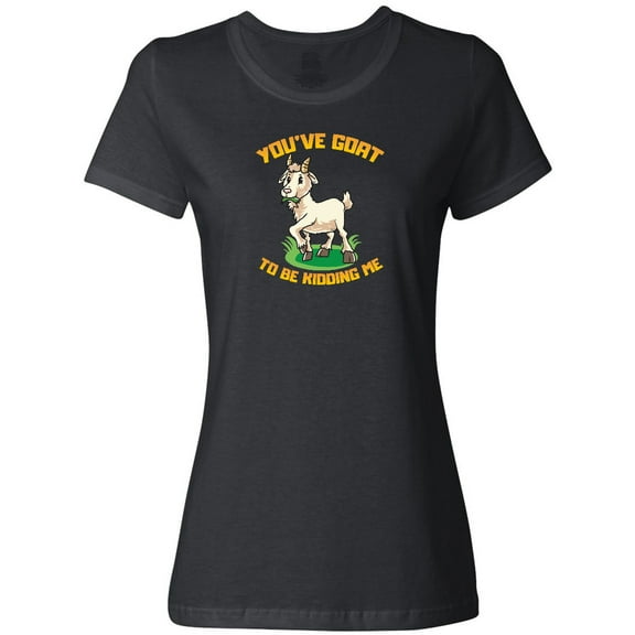 Inktastic Funny Goat Kid Joke Women's T-Shirt