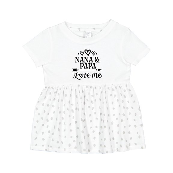Inktastic Nana Papa Love Me Grandchild Girls Baby Dress