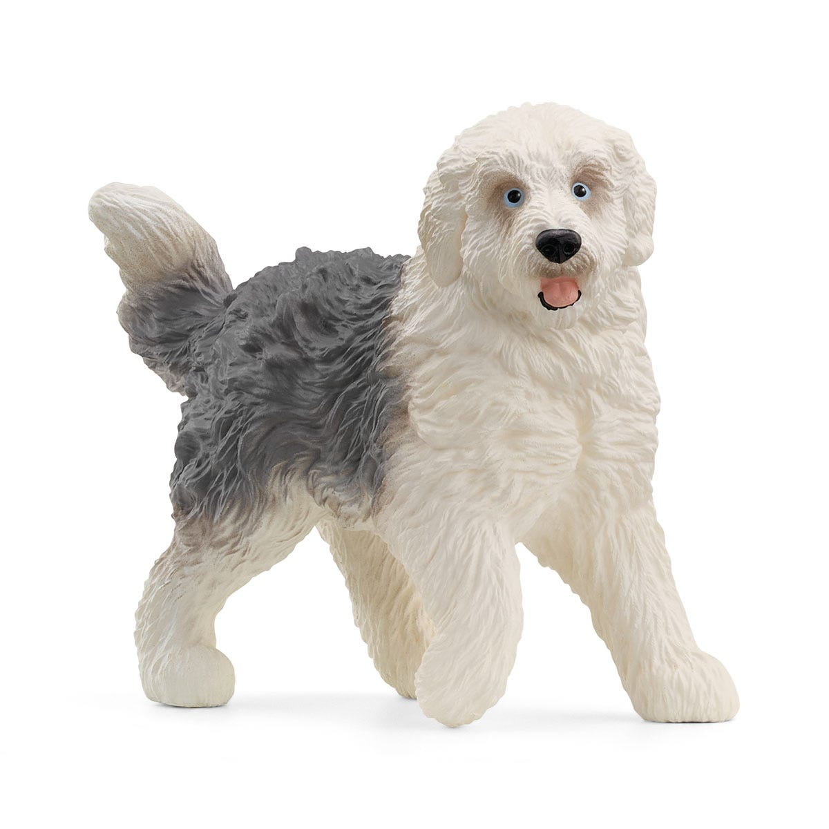 Schleich Farm World - Farm Animal Toy Old English Sheepdog Dog Figurine - Kids Ages 3+