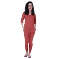 thumbnail image 1 of Moomaya Ensemble de Nuit Uni pour Femmes avec Pyjama en Coton Tenue de Nuit 2 Pcs Chemises de Nuit, 1 of 5