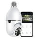 thumbnail image 1 of Cámara de Seguridad Tipo Foco WiFi 360° HD 1080p Inalámbrica Giratoria con Visión Nocturna y Detección de Movimiento Color Blanco, 1 of 6