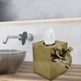 thumbnail image 3 of Funda para caja de pañuelos Decozen The Calla Lily de aluminio con acabado dorado, 3 of 5