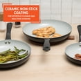 thumbnail image 4 of IMUSA 3pc 8/9.5/21in Premier-Cera Aluminum Speckled Gray Ceramic Fry Pan Set, Black, 4 of 7