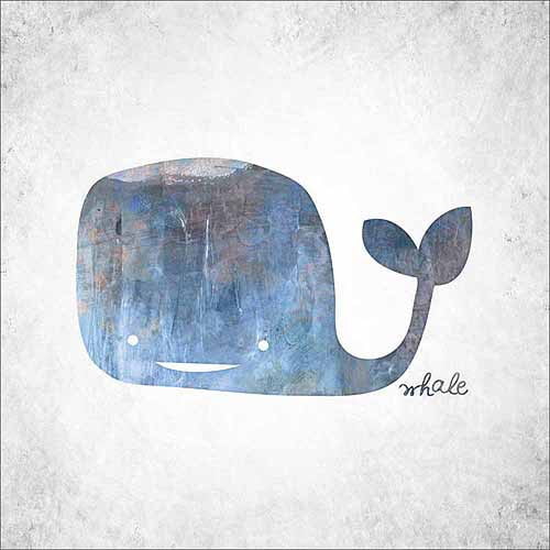 Illustrated Textured Whale Juvenile Painting Blue Canvas Art By Pied Piper Creative Walmart Com Walmart Com