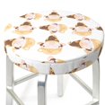thumbnail image 5 of Salouo Cute Bee Gnome Pattern Bar Stool Cushion Cover, Round Crease-Resistant Stretchy Dustproof Stool Seat Slipcover for Bar Round Chair-12 inch, 5 of 6