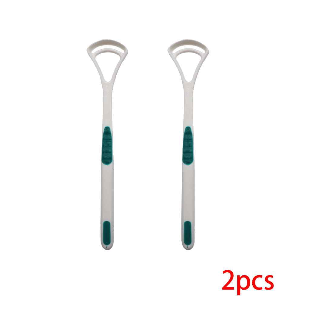 2pcs/set Tongue Cleaner Scrapers Scratch Tongue Coating Brushing Tongue