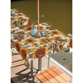 thumbnail image 2 of Square Outdoor Tablecloth with Umbrella Hole Sunflower Fall Outside Table Cloth Waterproof Patio Table Cover Autumn Rustic Vintage Botanical Floral Zipper Tablecloths for Picnic Camping 54x54 Inch, 2 of 8