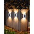 thumbnail image 2 of AMERTEER 2PCS Solar Wall Light Outdoor LED Solar Stair Light UP and Down Illuminate Light Auto ON/OFF Solar Fence Light, 2 of 10