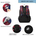 thumbnail image 4 of FORMRS School Backpack 17" Student Travel Bag with Laptop Compartment, Red Green Pattern, 4 of 7