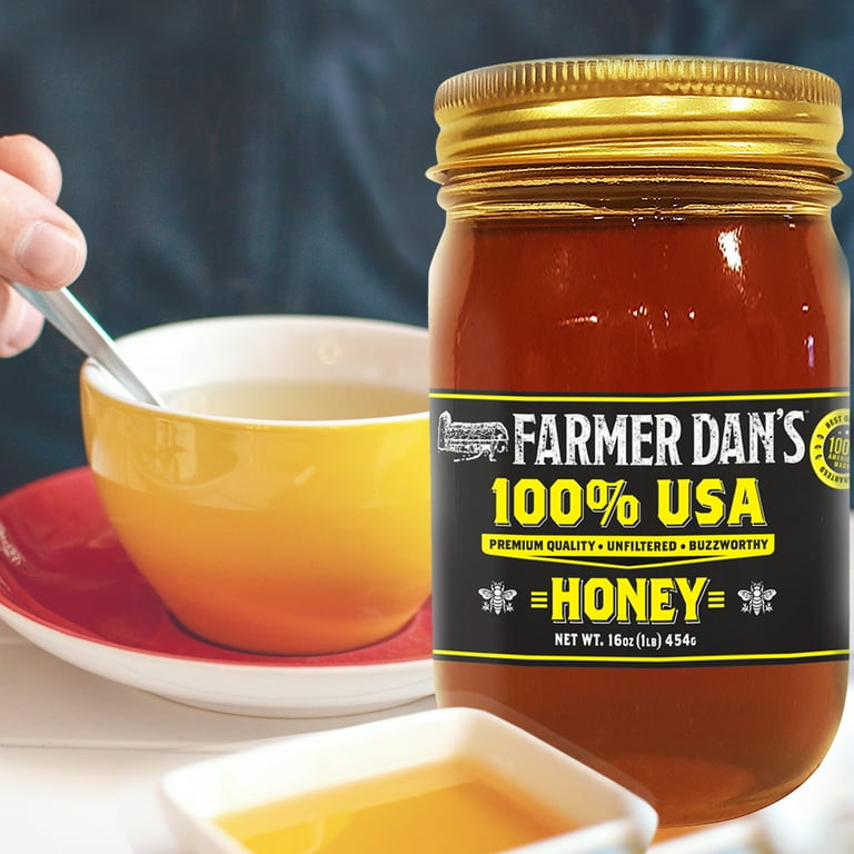 Farmer Dan's 1lb Honey Jar - Walmart.com