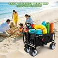 thumbnail image 6 of BEAU JARDIN Collapsible Folding Wagon Cart 460lbs Heavy Duty Foldable Garden Cart with All Terrain Beach Wheels Utility Wagon Cart for Camping Fishing Sports Shopping Black, 6 of 6