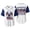 Red2, variant on Womens 250th Anniversary USA Jerseys - 4th of July Button Down American Flag and Star Patriotic Baseball Shirt