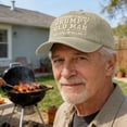 thumbnail image 1 of Tauxra Embroidered Baseball Cap for Men, Funny Angry Old Man Quote Washed Gray, 1 of 6