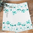 thumbnail image 4 of Blue Aqua Flower Kitchen Towels Set of 3, Water Absorbent Dish Towel, White Floral Plant Herb Botanical Decorative Hand Towels - Quick Drying Cloth for Cooking Baking, 18x28 Inch, 4 of 8