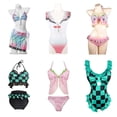 thumbnail image 2 of Anime Demon Slayer Kamado Nezuko Kamado Nezuko Kamado Tanjirou Cosplay traje de baño BikiniXXL y Demon Slayer Gao Jinjia LED, 2 of 2