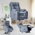 thumbnail image 6 of Lohoms Electric Power Lift Recliner Chair, Overstuffed Lift Chair Recliners for Elderly, Velvet Home Theater Seating Single Sofa Living Room,with Side Pockets Remote Control, Gray, 6 of 9