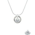 thumbnail image 2 of Delight Jewelry Silvertone 3-D Clear Crystal Spider Joy Ring Charm Necklace, 18", 2 of 4
