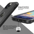 thumbnail image 3 of Xhy Compatible with iPhone 13 Mini Case, Heavy Duty Hard Shockproof Armor Protector Case Cover for iPhone 13 Mini Phone Case (Black), 3 of 7