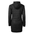 thumbnail image 3 of Women's Cutter & Buck Black Richmond Flying Squirrels Rainier Primaloft Eco Insulated Hooded Long Coat, 3 of 3
