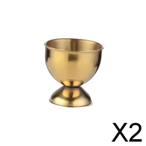 2x Huevera de Acero Inoxidable, Soporte para Huevos, Huevo Pasado Por Agua, Práctico Desayuno Creativo, Fiestas de Pascua, Bandeja para Huevos Fácil piezas