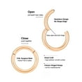 thumbnail image 3 of Turandoss Hypoallergenic Nose Ring for Women 20G Surgical Steel 14K Rose Gold Plated Hoop Small Rook Conch Piercing Jewelry 8mm Hinged Design for Women, 3 of 9