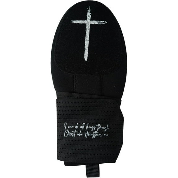Baseball Sliding Mitt – Youth & Adult Sizes – Baseball Drip Accessory with Bible Verse & Cross – Hand & Wrist Protection, Black Design for Left & Right Hands