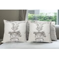 thumbnail image 6 of Ambesonne White Throw Pillow Cover 4 Pack, Greek Myth Muse Neo Antique, 16", White Eggshell, 6 of 7