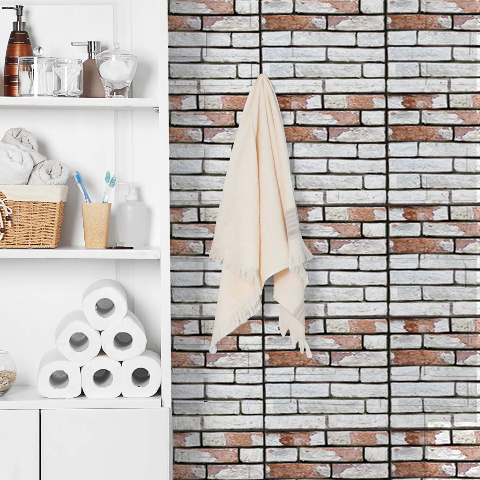 Daiosportswear Peel & Stick Kitchen Backsplash Tiles,Self-Adhesive Bathroom Wall Decor,Heat-Resistant,Waterproof,DIY Easy Install,No Grout,5-Pack 11.8"x11.8" Wall Panels