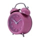 thumbnail image 1 of Mini reloj despertador con marco de metal retroiluminado, reloj de viaje, reloj de mesa para dormitorio Rosado, 1 of 9