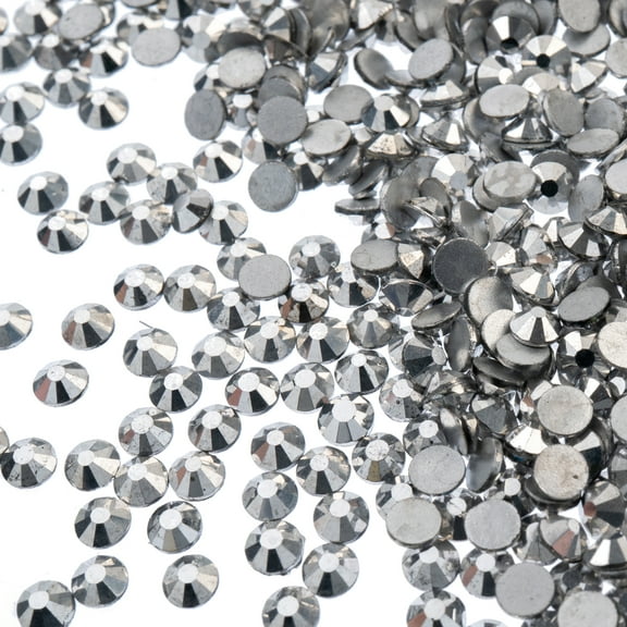 Crystal Lane DIY 2880pcs SS12 (3mm) Metallic Silver | Glass Round Flat Back Rhinestones