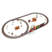 Utoimkio Toy Train Set With Lights And Sounds Steam Smoke Christmas Train Set Railway Tracks Battery Operated Toys Gift For Kid