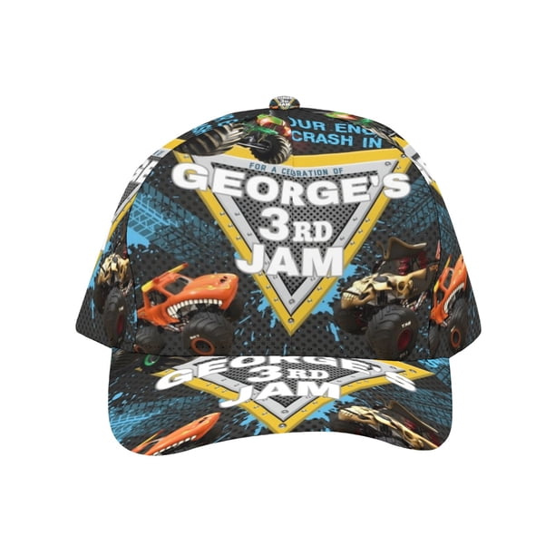 Monster Jam Gorra de Béisbol para Hombres, Mujeres y Niños, Gorra Clásica de Visera Plana, Gorra Hip Hop Trucker, Snapback Ajustable